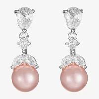 Monet Jewelry Timeless Womens Simulated Pearl Hypoallergenic Drop Earrings
