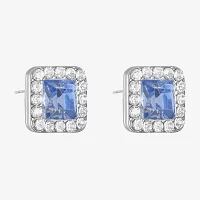 Monet Jewelry Glass 10.5mm Square Stud Earrings