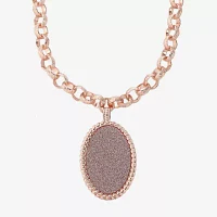 Monet Jewelry 18 Inch Rolo Oval Pendant Necklace