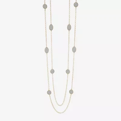 Monet Jewelry Layered 34 Inch Cable Oval Strand Necklace