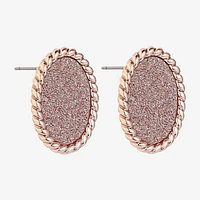 Monet Jewelry 18.2mm Oval Stud Earrings