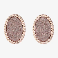 Monet Jewelry 18.2mm Oval Stud Earrings