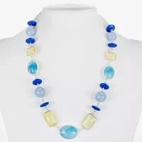 Liz Claiborne Blue Silver Tone Collar Necklace