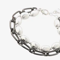Liz Claiborne Layered Paperclip Strand Bracelets