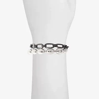 Liz Claiborne Layered Paperclip Strand Bracelets