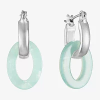Liz Claiborne Womens 24.4mm Hypoallergenic Hoop Earrings