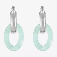 Liz Claiborne Womens 24.4mm Hypoallergenic Hoop Earrings