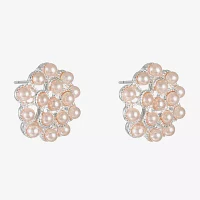 Monet Jewelry Simulated Pearl 17mm Round Stud Earrings