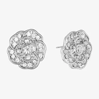 Monet Jewelry Rose Glass 15mm Flower Stud Earrings