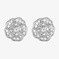 Monet Jewelry Rose Glass 15mm Flower Stud Earrings