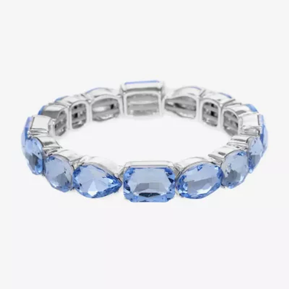 Monet Jewelry Glass Oval Stretch Bracelet