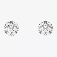 Floating Diamonds (F / Vs2) 1 CT. T.W. Lab Grown White Diamond 14K White Gold 5.4mm Round Stud Earrings