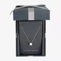 Floating Diamonds (F / Vs2) Womens 1 1/2 CT. T.W. Lab Grown White Diamond 14K White Gold Round Pendant Necklace