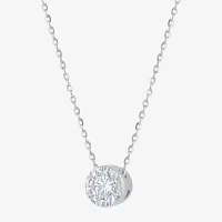 Floating Diamonds (F / Vs2) 2 CT. T.W. Lab Grown White Diamond 14K White Gold Round Jewelry Set