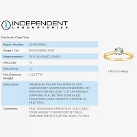 (I-J / I1) Womens 1/2 CT. Lab Grown White Diamond 10K Two Tone Gold Round Solitaire Engagement Ring