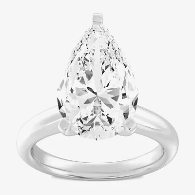 (F / VS1) Womens 5 CT. Lab-Grown White Diamond 14K Gold Pear Solitaire Engagement Ring