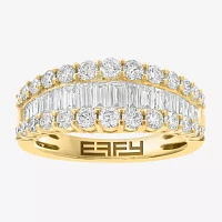 Effy  (G / Si1) Womens 1 1/2 CT. T.W. Lab Grown White Diamond 14K Gold Cocktail Ring