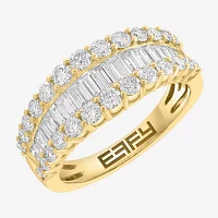 Effy  (G / Si1) Womens 1 1/2 CT. T.W. Lab Grown White Diamond 14K Gold Cocktail Ring