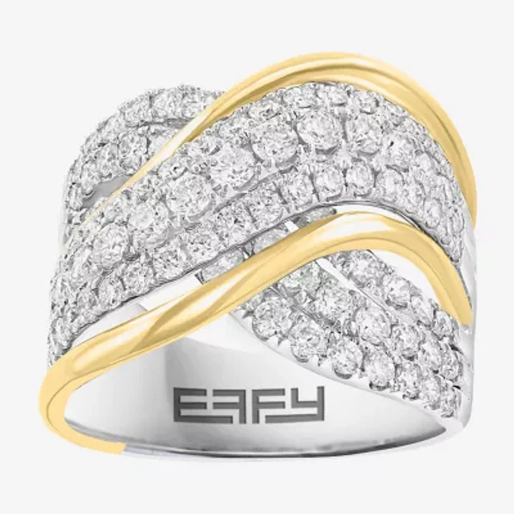 Effy  (G / Si1) 1 7/8 CT. T.W. Lab Grown White Diamond 14K Two Tone Gold Band