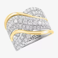 Effy  (G / Si1) 1 7/8 CT. T.W. Lab Grown White Diamond 14K Two Tone Gold Band