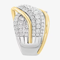 Effy  (G / Si1) 1 7/8 CT. T.W. Lab Grown White Diamond 14K Two Tone Gold Band