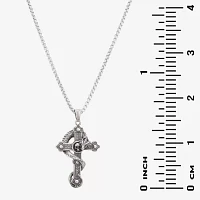 Mens Stainless Steel Cross Pendant Necklace