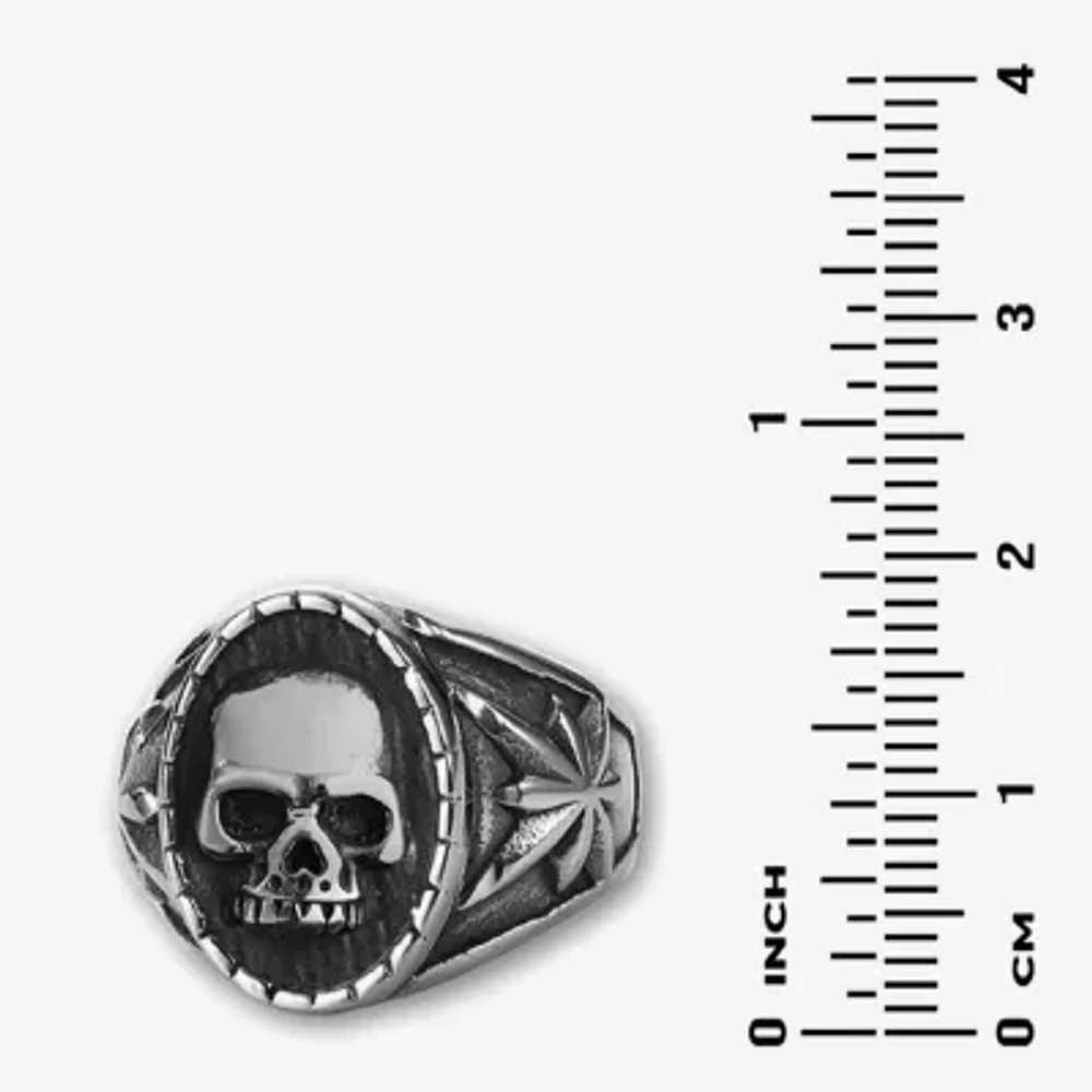 Mens Stainless Steel Skull Fashion Ring