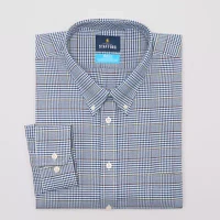 Stafford Coolmax All Season Oxford Mens Slim-Tall Fit Long Sleeve Dress Shirt