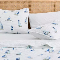 Linery Reversible Coastal Print 2-pc. Quilt Set