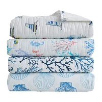 Linery Reversible Coastal Print 2-pc. Quilt Set