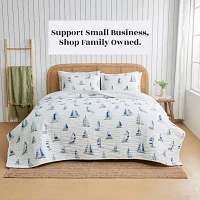 Linery Reversible Coastal Print 2-pc. Quilt Set