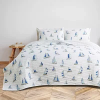 Linery Reversible Coastal Print 2-pc. Quilt Set