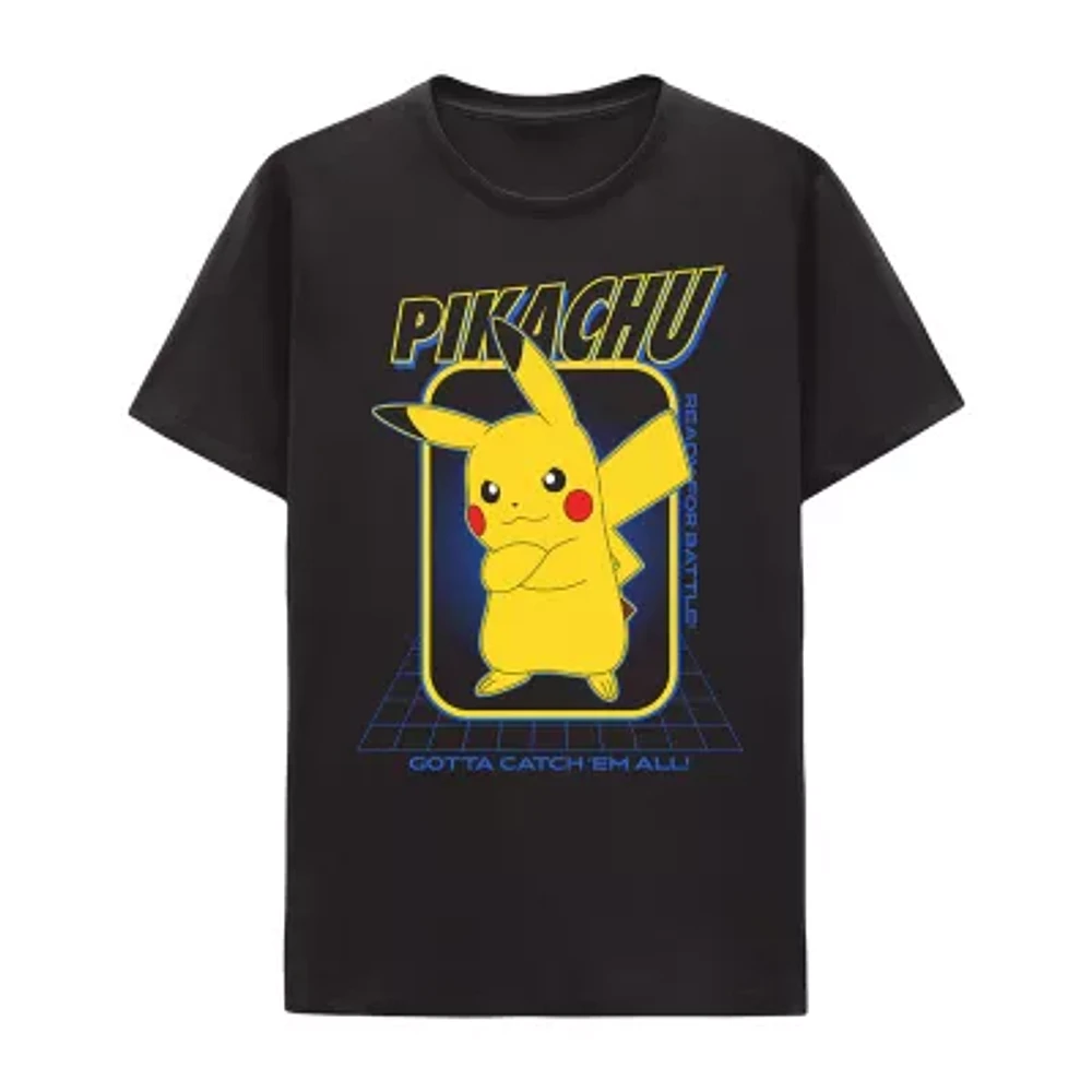 Mens Short Sleeve Pokeman Graphic T-Shirt