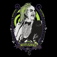 Novelty Mens Crew Neck Short Sleeve Classic Fit Beetlejuice Graphic T-Shirt