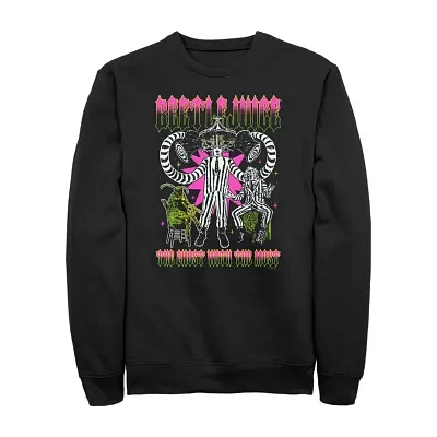 Novelty Mens Crew Neck Long Sleeve Beetlejuice Sweatshirt