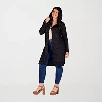 24seven Comfort Apparel Plus Womens Long Sleeve Cardigan