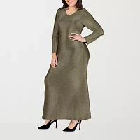 24seven Comfort Apparel Womens Long Sleeve Maxi Dress Plus