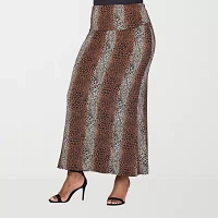 24seven Comfort Apparel Womens Maxi Skirt - Plus