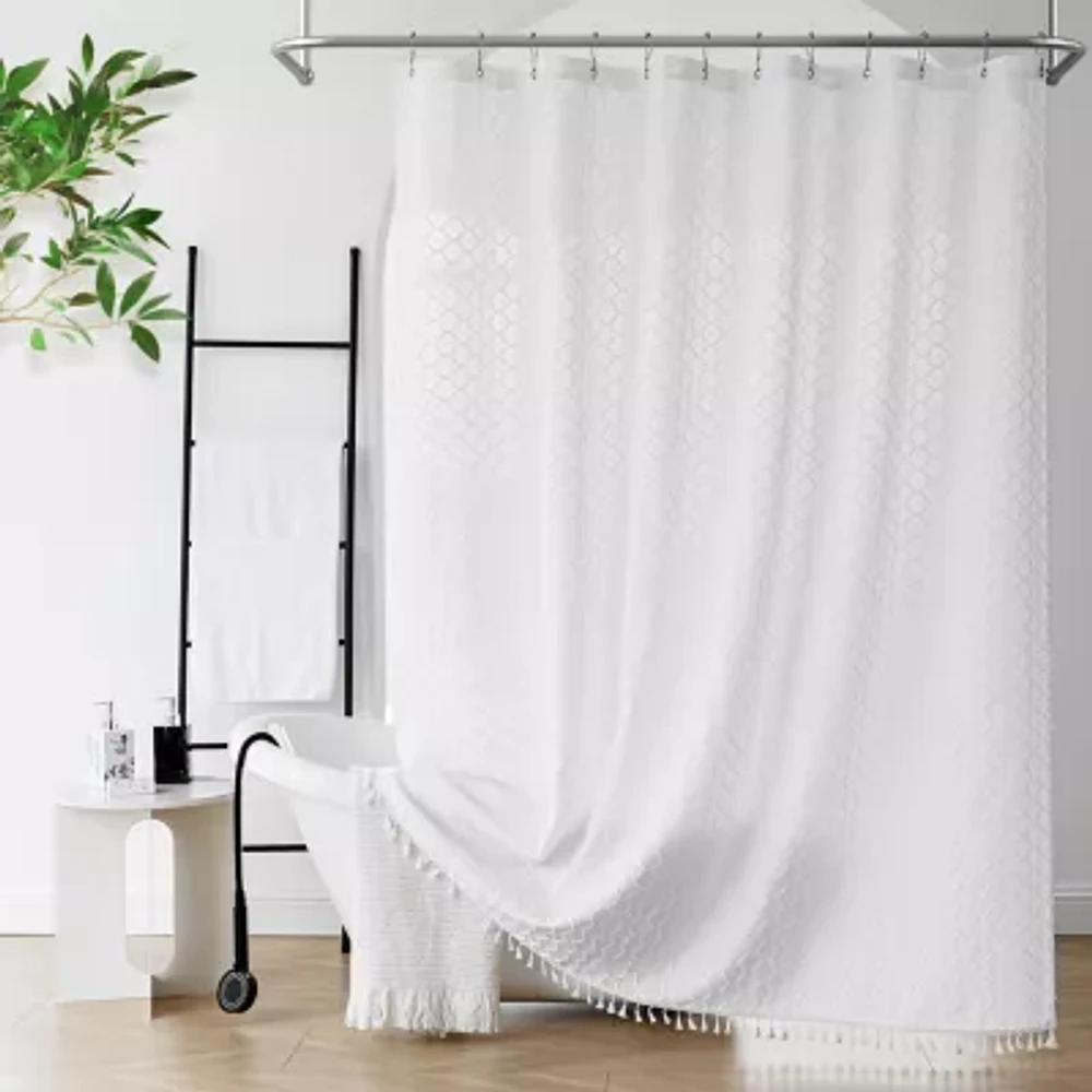 Awesome Home™ Waterproof  Poly Snap Liner Shower Curtain Set