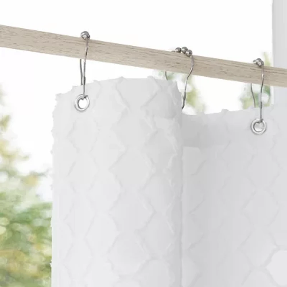Awesome Home™ Waterproof  Poly Snap Liner Shower Curtain Set