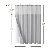 Awesome Home™ Waterproof Poly Snap In Liner Shower Curtain Set