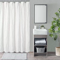 Awesome Home™ Solid Texture Shower Curtain