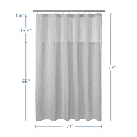 Awesome Home™ Starburst Snap Liner Hooks Shower Curtain Sets