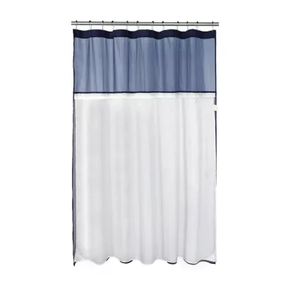 Awesome Home™ Starburst Snap Liner Hooks Shower Curtain Set