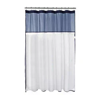 Awesome Home™ Starburst Snap Liner Hooks Shower Curtain Set