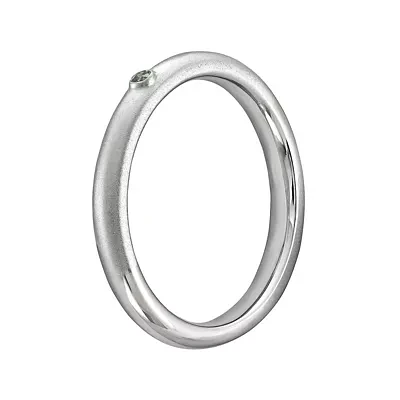 Personally Stackable Color-Enhanced Green Diamond-Accent Sterling Silver Stackable Ring
