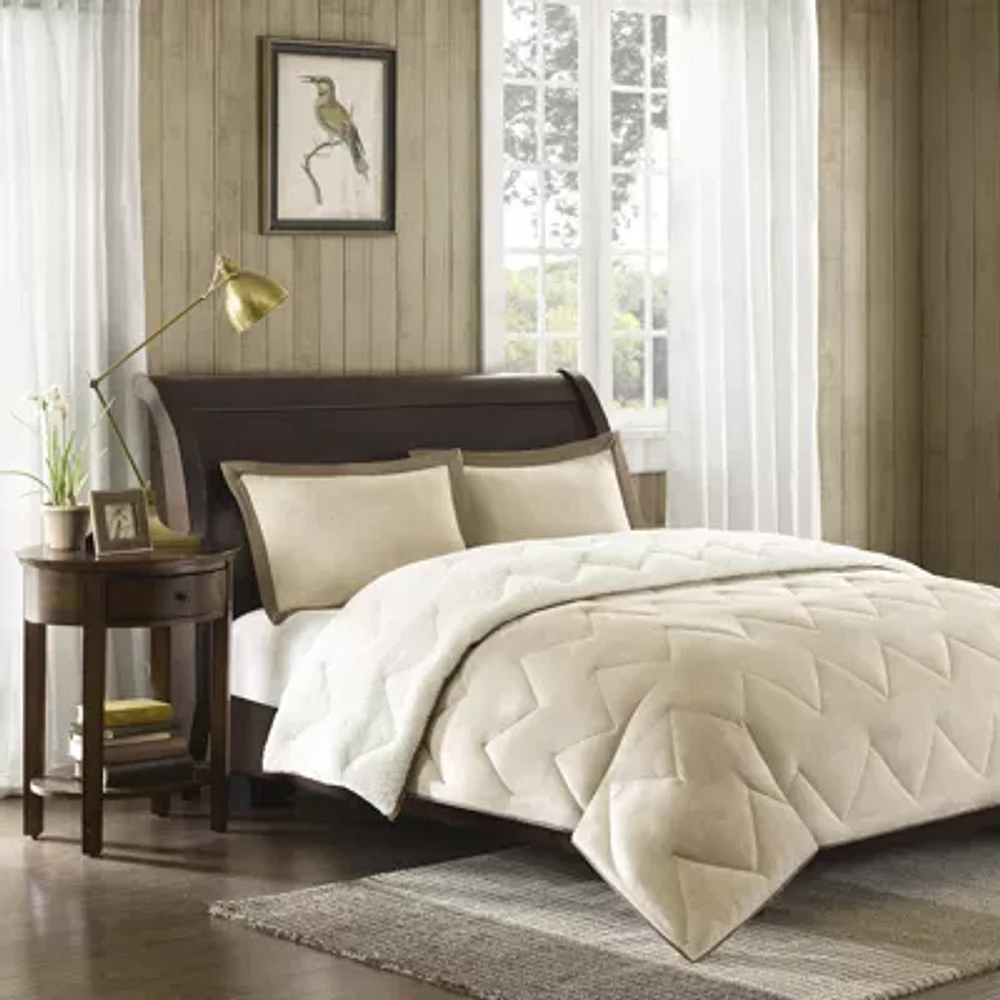 Buffalo Creek Faux-Suede Down Alternative Comforter Mini Set