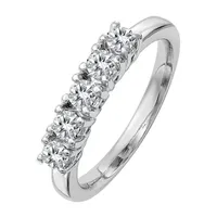 True Light 2MM 1 CT. T.W. Lab Created White Moissanite 14K Gold Band