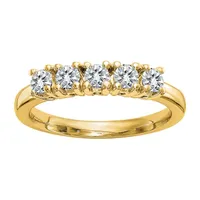 True Light 2MM 1 CT. T.W. Lab Created White Moissanite 14K Gold Band