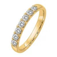 True Light 3MM 3/8 CT. T.W. Lab Created White Moissanite 14K Gold Band